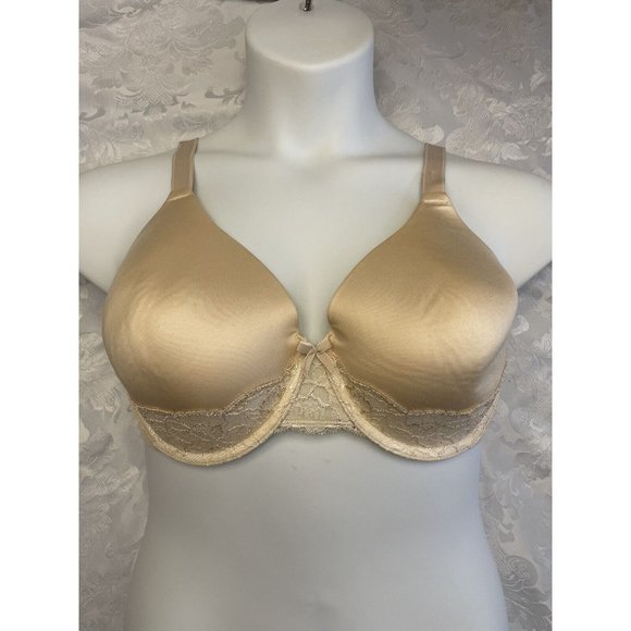 Maidenform Other - Maidenform Size 38DD‎ Comfort Devotion Full Fit Embellished T Shirt Bra Beige